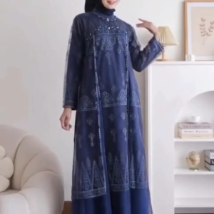 Dress Muslim Brokat Modern Aruna Dress | Gamis Premium Full Furing Look Mewah | Baju Gamis Kondangan Lebaran Terlaris 2026