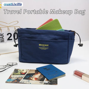 Justliving Túi xách vải bố tổ chức tối giản lưu trữ thường ngày tổ chức đa năng dây rút Ngăn túi đựng cho túi tote đeo vai mạnh mẽ ví thêm ngăn túi trong túi xách tay túi dây rút