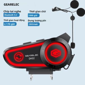 GEARELEC DK02 Tai Nghe Mũ Bảo Hiểm Xe Máy Cuộc Gọi Rảnh Tay Bluetooth IPX7 Chống Nước 2800mAh Âm Thanh Nổi Với Đèn Xung Quanh Ba Màu Phù Hợp Phổ Biến
