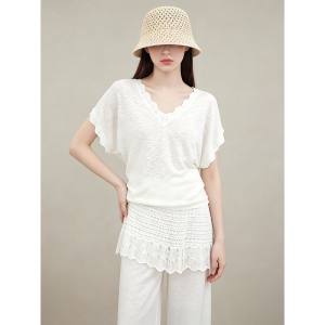 GULILI | Casual Retro Rich Style White V-Neck Sleeveless Palazzo Pants Set