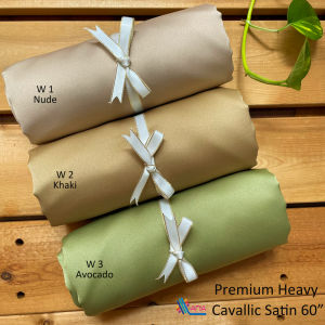 Premium Heavy Cavallic Satin Ironless Matte Surface Kain Bidang 60 Price For 0.5m Ana Textile