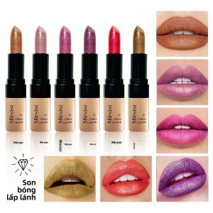 Son Bóng Kim Cương Lấp Lánh Ngọc Trai 6 Màu Không Thấm Nước Lâu Trôi Bóng Kim Loại Son Môi Căng Mọng - Không Gây Lo Lắng Về Chất Nhân Tạo