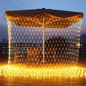 1.5x1.5m/2x2m/3x2m LED String Net Mesh Light Waterproof Outdoor Garland Lamp for Christmas Party Patio Backyard Garden Decor