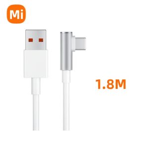 Xiaomi | Cáp Sạc Siêu Nhanh Xiaomi 120W 6A Đầu Type C 90 Độ Dành Cho Mi 12 11 POCO X5 X4 Pro Redmi Note 8 9 10 11 Cáp Sạc Type C 90 Độ