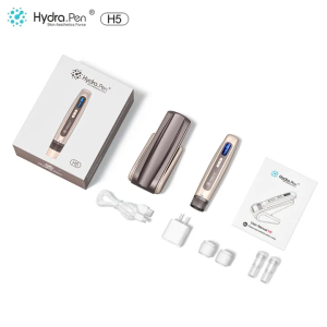 Microneedling Hydra Pen H5 Sets Gold Professional Automatic Wireless Skin Care Tool Face Body Hair Growth with 10pcs Cartridge Accessory