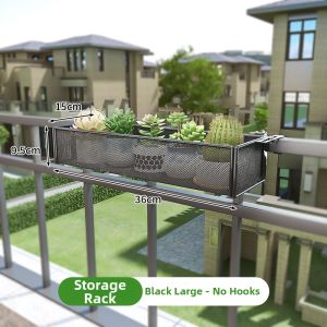 Balcony Hanging Railing Flower Pot Shelf