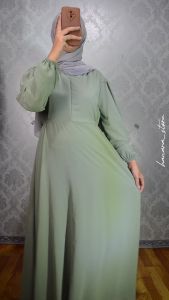 Gamis Dewasa Hanadress Ceruty Babydoll Polos Pakaian Muslim Terbaru Model Kekinian