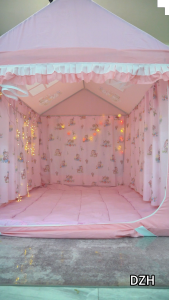 ผ้าม่าน 4 ด้าน ดีไซน์ใหม่มุ้งกันยุง5ฟุต มุ้งกันยุง 6/6.6 ฟุต สามประตู การออกแบบจากด้านหลังลงมาด้านล่างมีความทนทานและทน