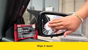 10pcs/pack玻璃油膜去除湿巾Glass Stain RemoverCar Glass Oil Film Cleaning WipesWatermark Remover Car GlassOil Film CleanerCar Window CleanerCleaning Oil Film Removal Wet Wipe