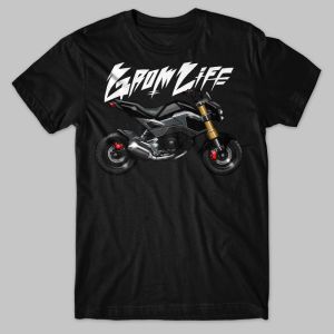 Honda | Honda Mens and Womens T-shirt Honda Grom MSX125 Summer Motorcycle Tee Racing Short-sleeved Spring Cycling Off-road Fashion Top