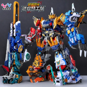 MINI FORCE | Deformable Dinosaur King Rex Caesar Robot Toy