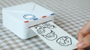 Máy in tem nhãn dán Phomemo M02S Bluetooth mini máy in nhiệt cầm tayin ảnh tài liệu Phao Nhãn dán Hóa đơn Tem nhãn không cần mực