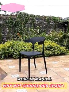 Alivia. Plastic back chair Thickened desk stool Dining table and chair Office horn chair