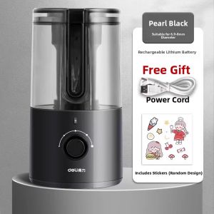 Deli Automatic Electric Pencil Sharpener Large Caliber Rechargeable Adjustable for Boys And Girls Primary School Students