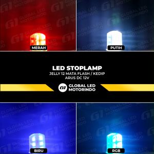 WERACE Lampu LED Stop Jelly 12 Mata Flashing