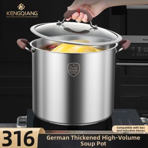 Kaidia | Food-Grade 316 Stainless Steel Deep Soup Pot