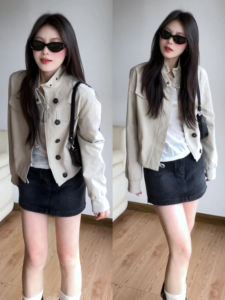 SENWA | Aesthetic Retro Mandarin Collar Jacket Female Beautiful and Unique