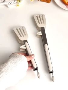 🍖 BBQ Grill Clips Set | Silicone-Handled Stainless Steel | 9 inch & 12 inch | Outdoor Cooking