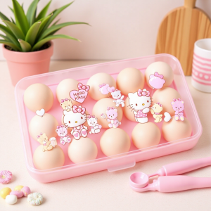 Hộp Đựng Trứng Hình Hộp Đựng Đồ Dùng Nhà Bếp Có Nắp Hộp Đựng Đồ Dễ Thương Hoạt Hình Nhựa Hộp Đựng Đồ Trong Tủ Lạnh