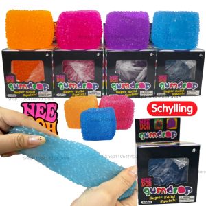 Schylling Nee Doh Maltose Orange Cube Soft Toy Pulpy Texture Sensory Stress Relief Gift for Friends