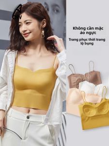 MiiOW | Áo ba lỗ nữ mùa hè 2025 MiiOW Cat Person Áo ba lỗ vai dây cổ chữ V ngực tự thân áo lót chống ánh sáng áo lót