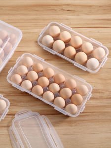 Transparent Plastic Egg Storage Box Rectangular Covered Refrigerator ness Preservation Home Kitchen Food Storage Container
