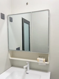 【Smart Mirror Cabinet】Touch Screen Bathroom Cabinet  w 360° Vanity Lights + Storage + Anti-Fog  Thick Carbon Steel  Free SG Delivery
