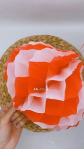 [ISI 1] Lampion Honeycomb Merah Putih Tahan Air Dekorasi 17 Agustus HUT RI Lampion Tawon Plastik