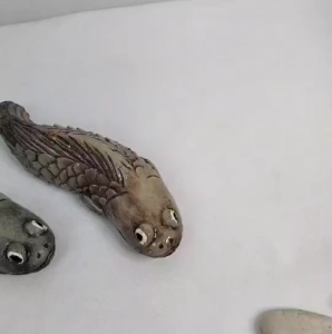 ปู ปลา ตกแต่งอ่างปลา แพ็ค 3 ตัว ขนาด 4-16 ซม. ตุ๊กตาปูนปั้น ตกแต่งบ่อปลา แต่งสวน แต่งบ้าน