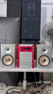 Bán bộ dàn Nghe nhạc Denon D - M1MD bãi nhật về màu đỏ hát tốt