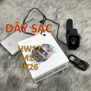 Cáp sạc cho đồng hồ thông minh HW12 / M16 mini / HW16 / HW22 / W26 / W26M... Hàng mới bóc máy