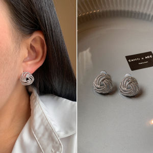 CAFFTI | 925 Silver Fashion Earrings Golden and Silver Color for Women Light Luxury Elegant