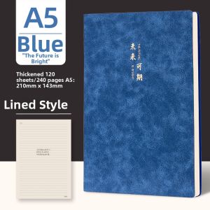 deli | Antique Style Leather Cover Business Notebook