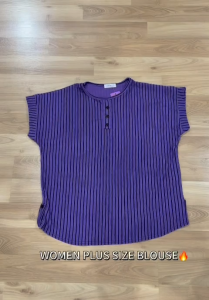 WOMEN BLOUSE PLUS SIZE/BAJU BLOUSE SIZE BESAR COTTON/BAJU SHIRT/BAJU IBU/PREMIUM QUALITY/NEW ARRIVAL