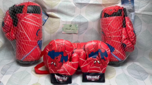 Bộ dụng cụ tập Boxing trẻ em kèm 2 găng tay cho bé- Bộ đấm bốc trẻ em kèm găng tay-Bộ Đấm Bốc Spider-Man – Rèn Luyện Sức Khỏe Cho Trẻ- Găng Tay + Bao Đấm Người Nhện – Kích Thước Nhỏ Gọn Cho Bé