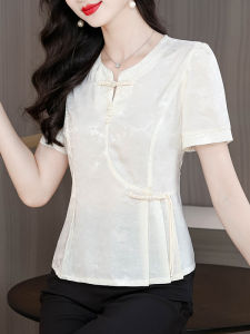 DAIXIANGFEIZI | Satin Elegant Fitted Top