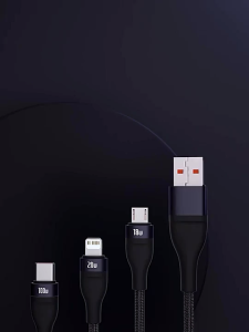 Baseus 100W 3 in 2 Charging Cable USB+USB-C to M+L+C 5A Type-C Super-Fast Charge for Huawei PD 20W 18W Quick charge