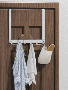 Stainless Steel Door Back Hook Bathroom Clothes Storage Rack Jazz Emperor Brand Wall Mounted Coat Hook for Wooden Door