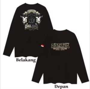 Kaos Lengan Panjang-Idhul Adha-Desain Panitia Qurban-Dtf Warna-Kaos kata kata