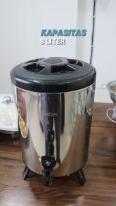 Sinda Store Termos Air Milk Tea Bucket Water 12 Liter / Dispenser Minuman Serbaguna / Drink Jar Termos Stainless / Termos Air Minum PanasDingin/ES