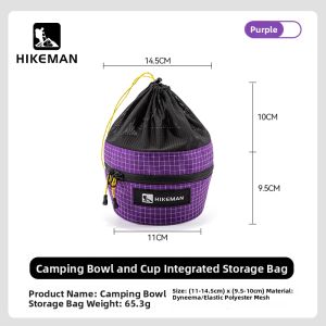 HIKEMAN | Collapsible Bowl Storage Bag Impact Protection