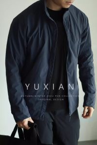 Traveler Series Lightweight Spring Autumn Stand Collar Windproof Jacket Business Outerwear Commuting 2025 Standard Fit Nylon