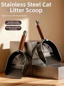 VOA | Fine Holes Scooper for Mineral and Tofu Litter Stainless Steel Large 2 in 1
