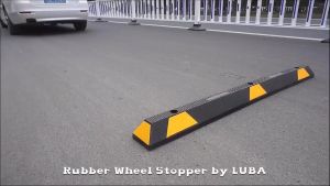 Four B8แถบยางกั้นรถ ยางหยุดรถ ยางกั้นล้อ ยางห้ามล้อ ยางหนุนล้อ ยางกันรถไหล 58X15X1059X15X10 60x12x9 ตัน/กลวง 183 cm Stopper แถบยางกันล้อสำหรับที่จอดรถ