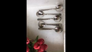 Bộ 5 muỗng inox 304 sang trọng kiểu đầu dày hoặc đầu tròn hàng xuất khẩu USA