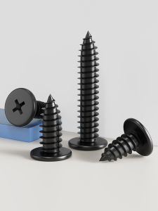 Yi Se Dian Zi | Black Flat Head Cross Self Tapping Screw 304 Stainless Steel M2 M3 M4 M5 M6 Wood Screw for Home Improvement Tools