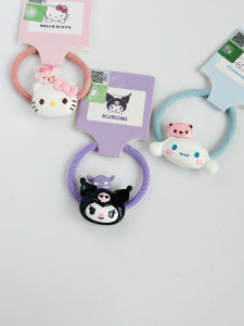 Authentic Sanrio Hair Band Little Girl Tie-up Hair Head Rope High Elasticity Does Not Hurt Hair Hello Kitty Rubber Band Clow M Hair Rope