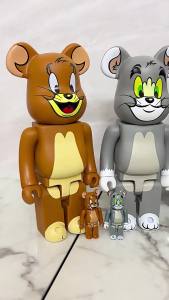 bearbrick Panda and Mouse Tom Jerry Flocking Violent Bear Handmade Toy Bearbrick Tide Play Ornaments