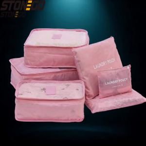 6PCS Travel Storage Bags Set Clothes Organizer Luggage Pouches Suitcase Handbag Closet Drawer Storage Solutions