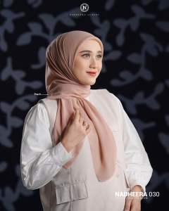 PROMO-NADHEERA N030 HIJAB JILBAB KERUDUNG SEGIEMPAT VOAL POLOS BASIC LASERCUT BERSTEKTURE BY NADHEERA LUXURY - INAYAHHIJAB